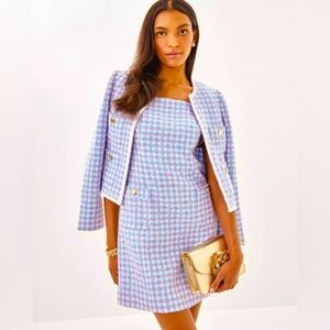 NWT Lilly Pulitzer Gwynne Boucle Shift Dress in Bluette Tidepool.